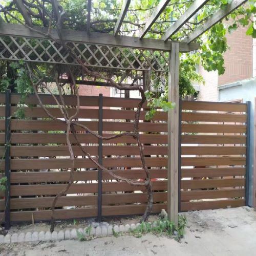庭院木塑围栏隔栅制作完工案例